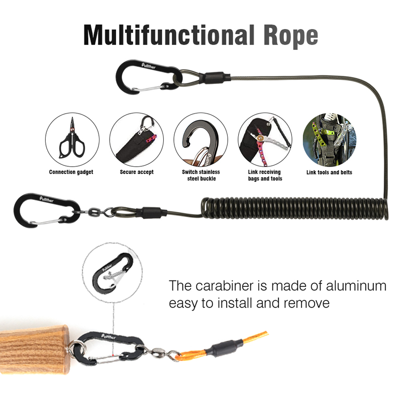 fishing tools Coiled Lanyards  - Fishing Belt recension och pris